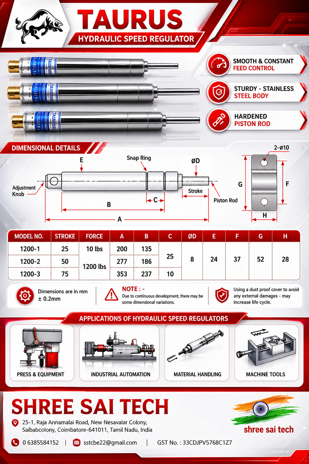 TAURUS Hydraulic Speed Regulator Datasheet